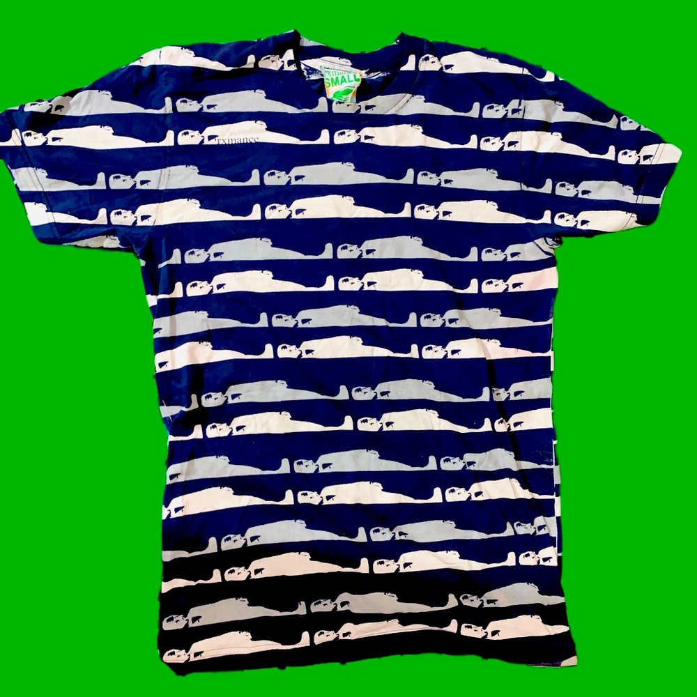 Men’s Vintage Rare T Shirt by RXMance Dead Man Men Corpse Small S Blue & White